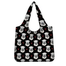 SOFT COATED WHEATEN TERRIER DOG FOLDABLE TOTE BAG REUSABLE SHOPPING BAG