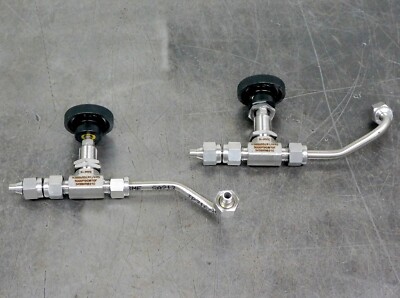 Ham-Let H300USSLR1/4RS Needle Valve Fitting SS 316 1/4 in NPT 5000PSI Lot of Two