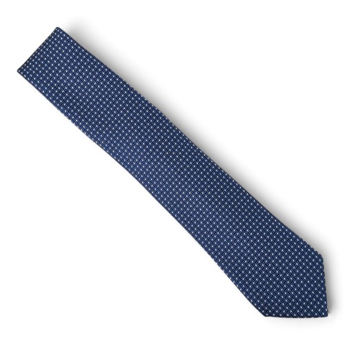 Tommy Hilfiger Men's Natte Grid Tie Necktie Classic 3" Navy Blue Silk Blend $69