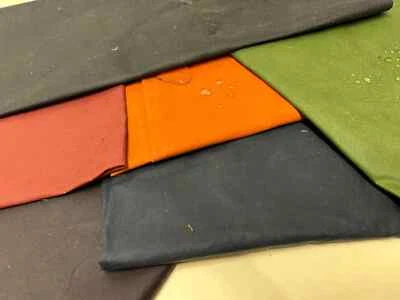 BARBOUR WAXED cotton fabric REMNANTS waterproof mixed lots crafts bags jackets