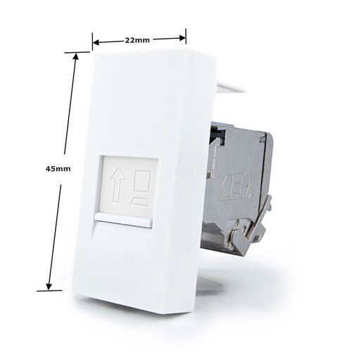 LIVOLO Netzwerkdose RJ45 CAT6A LAN Datendose + Glasrahmen Weiß - Bild 7 von 12