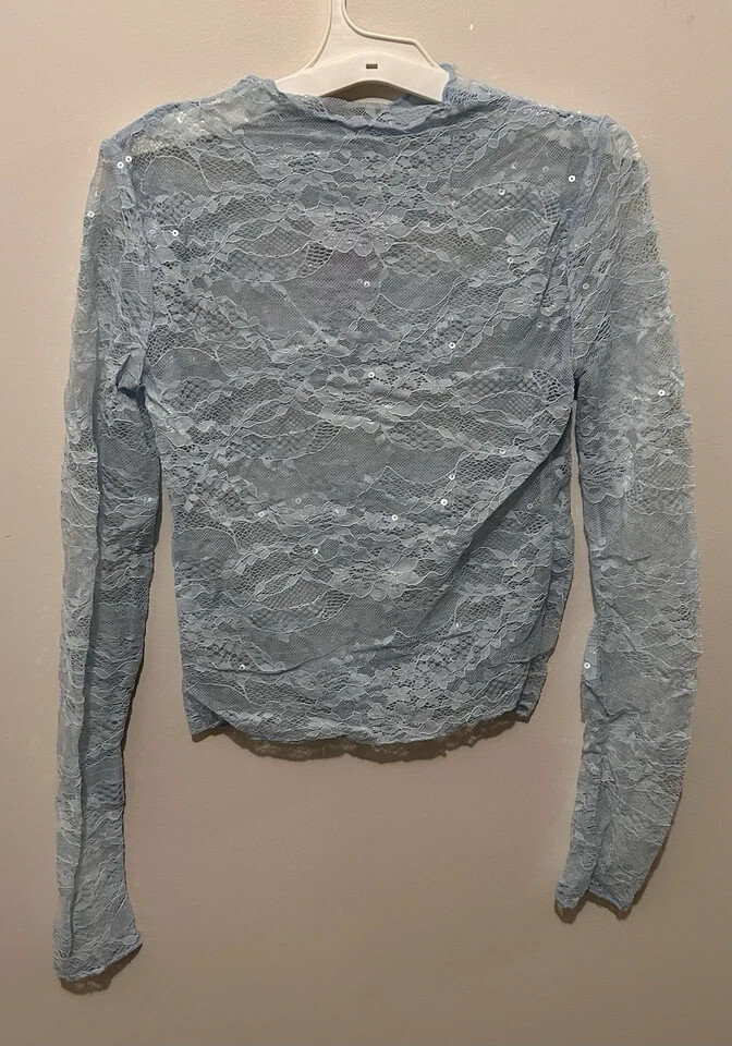 Wild Fable Women’s Blue Lace Top Size Small NWT