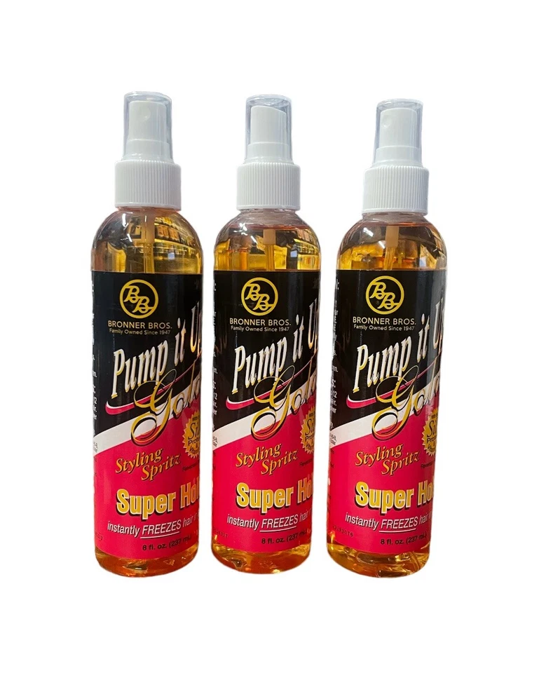 Spray para el cabello BB Pump It Up Gold Super Hold Styling Spritz acabado peinado forma Foto 2 de 2