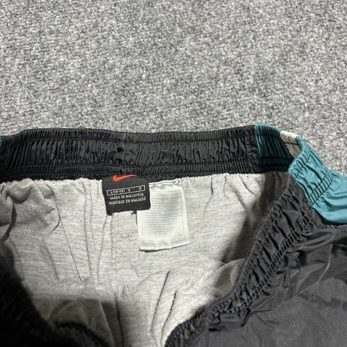 Nike Track Pants Boy's Large Black Nylon Measures 24x27 Y2K Lined Kids - Picture 5 of 14
