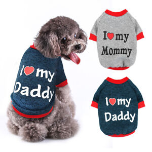Cute Dog Sweaters For Small Dogs I Love My Mom Dad Puppy Cat