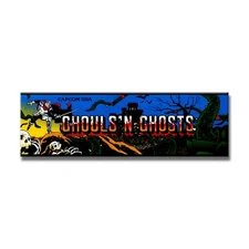 Ghouls 'n Ghosts Premium Arcade Marquee Insert Reproduction Header Backlit