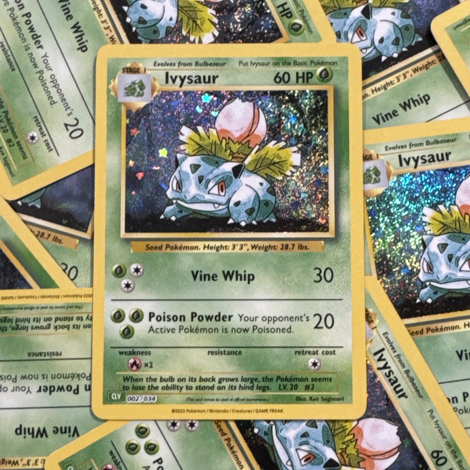 x1 Ivysaur 002/034 Holo Classic Collection CLV Promo 2023 Pokemon Card