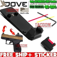 DOVE Mounting Solutions TAURUS G3 GX4 RMSc Slide Sight Adapter Front Rear Sight