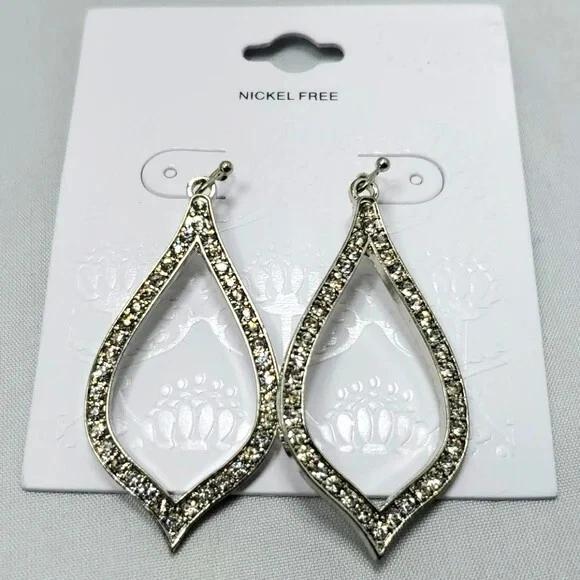 2 для $12 цель серебряные стразы подвеской рыбы крюк серьги новый с Ярлыками - Изображение 2 из 3