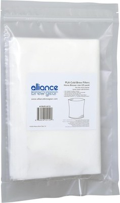 Cold Brew Home Brewer PLA Filter 25 Pack,Natural White,One Size