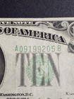1934 A $10 Ten Dollar Bill Federal Reserve Note Green Seal Serial Number Error — photo 7