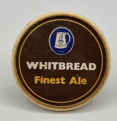 Vintage Whitbread Finest Ale Tap Handle Marker Fox Hunt Scene 2 3/8''
