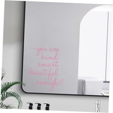 Affirmation Stickers You are Kind Smart Beautiful Enough, Mirror Wall Pink