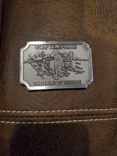 XD09108 COOL VINTAGE 1970s C P TELEPHONE THE SPIRIT OF SERVICE BELT BUCKLE