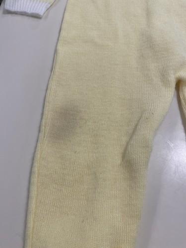 Vintage Kutsche Boutique Baby Einteiler gelb weiß Enten durchgehender Reißverschluss - Bild 8 von 9