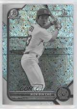 2022 Bowman Chrome Black & White Mini-Diamond Refractor Won-Bin Cho #BCP-154 7c7