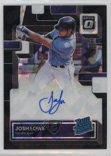2022 Panini Donruss Optic Black Cracked Ice Prizm 11/30 Josh Lowe Auto 15jd