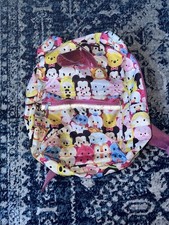 Disney Tsum Tsum 16" Backpack Girls Pink Reflective