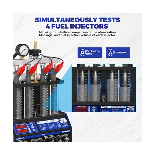 MRCARTOOL V308 Fuel Injector Cleaner Machine with Pulse Ultrasonic ...