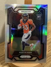 2023 Panini Prizm - Rookies Marvin Mims #327 Silver Prizm (RC) - Denver Broncos