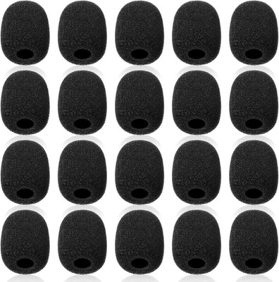 20 Fundas De Espuma Para Micr�Fono Y Auriculares De Solapa De Tama�O Mini