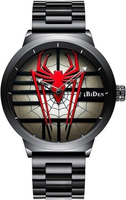 Men's Stylish Spider-Man Watch - 48mm Stainless Steel, Water-Resistant Design