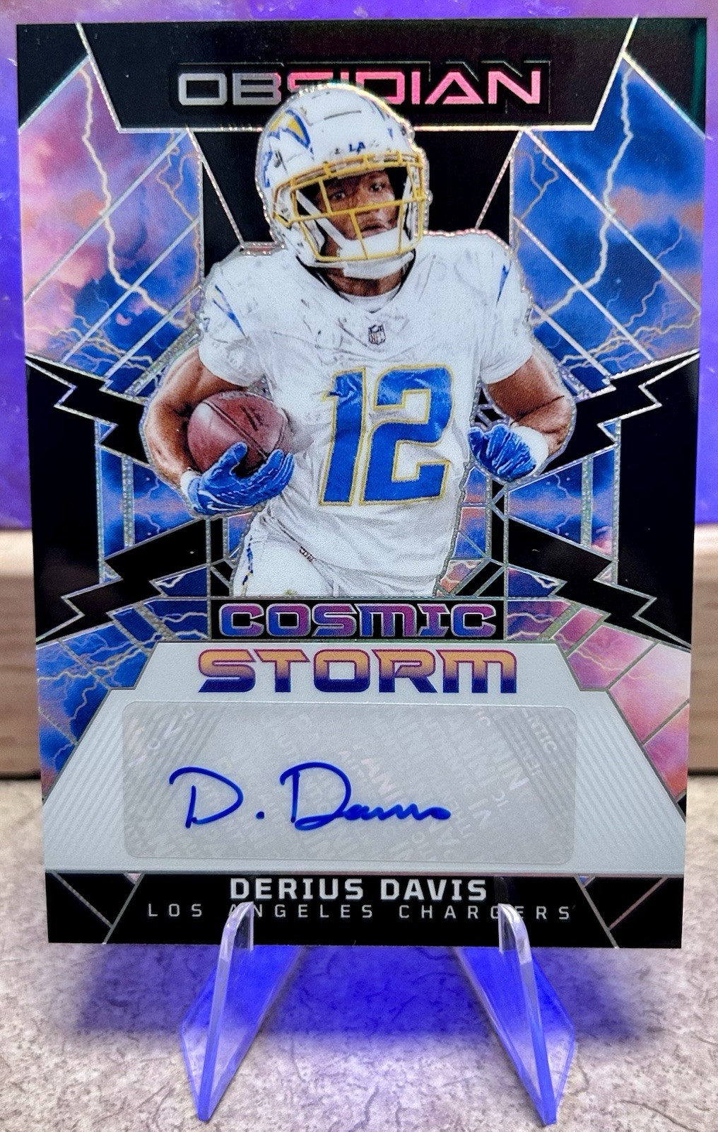 Derius Davis 2024 Panini Obsidian Cosmic Storm Signatures #CSS-DDS (AU) RC