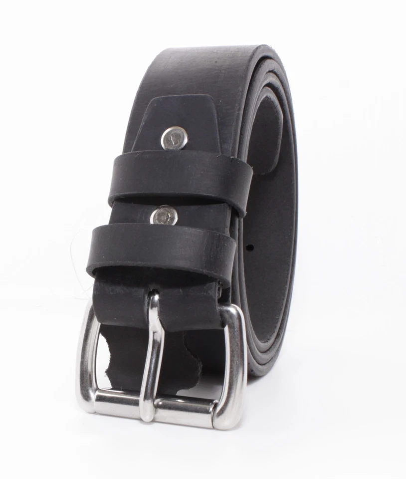 Men's Genuine Buffalo Full Grain Leather Belt, 1 1/2" width, Handmade, By Amish - Image 3 of 4