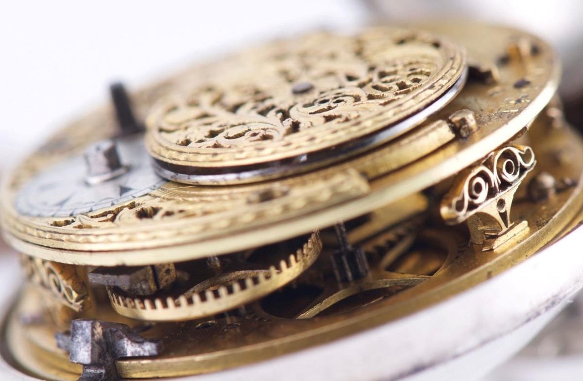 Antique Verge Fusee Silver Triple Case George Prior Pocket Watch