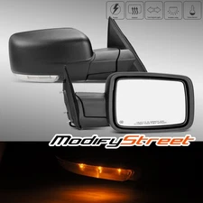 For Dodge Ram 2009-2018 Power Heated Towing Mirrors+Puddle Lamp+Temp Sensor