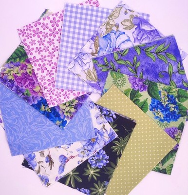 Charm Pack 4inch 20Stk Midnight Garden V&A Benartex Windham 10cm Patchworkstoff