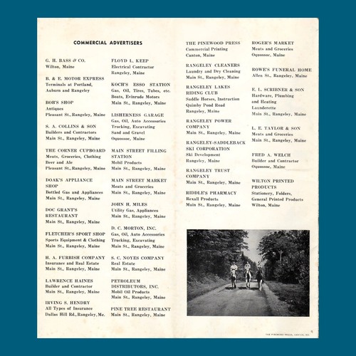Rangeley Lakes Region in Maine Vintage 1959 The Pinewood Press Canton, ME Map - Picture 9 of 10