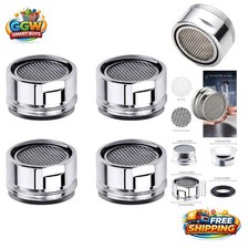 Eco-Friendly 4-Pack Faucet Aerators with Brass Shell - 0.94 Inch Threads
