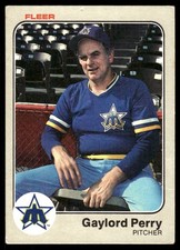 Gaylord Perry 1983 Fleer #483 Mariners MLB READ FREE SHIPPING AutographDen