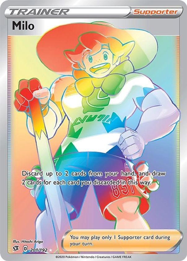 Milo - 201/192 - Pokemon Rebel Clash Sword & Shield Secret Rare Card NM