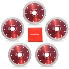 5 hojas de corte diamantadas 4,5" ultrafinas para azulejo cer mica granito m rmo