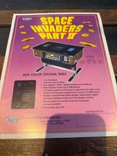 Space Invaders Part II Taito Video Arcade Flyer Brochure Advertising Vintage image