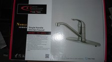 Freendo Faucet Noble Model Single Handle Kitchen Faucet, 191-6573 Brushed Nickel