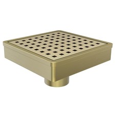 6 Inch Gold Shower Drain, Modern 304 Stainless Steel Square Shower Drain for ...