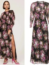 LoveShackFancy Daya Maxi Dress Size 6 Midnight Muse Floral msrp $645