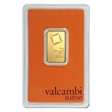 10 gram Gold Valcambi Bar w/ Assay 4575.48 per troy oz