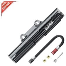 Compact Aluminum Bicycle Pump with Bracket - Efficient 260PSI Inflation