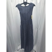 Universal Thread Blue Floral Smocked Bodice Maxi Dress Sleeveless Small NWT
