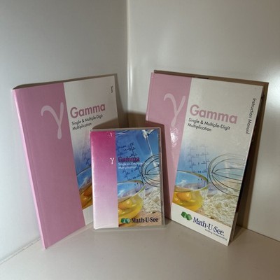 Math-U-See Gamma Instructional Manual w/ DVD and Student Test Book (barely used)