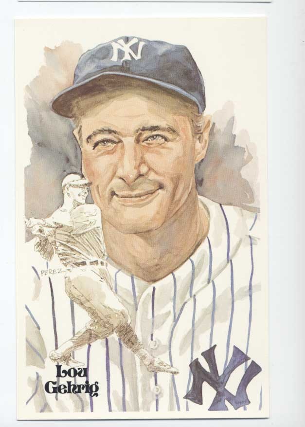 LOU GEHRIG  Unsigned Perez Steele Post Card - Set Break
