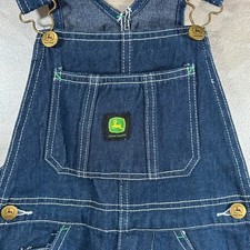 John Deere Kids Blue Denim Overalls Bibs Size 7 New With Tags Coveralls Farmer
