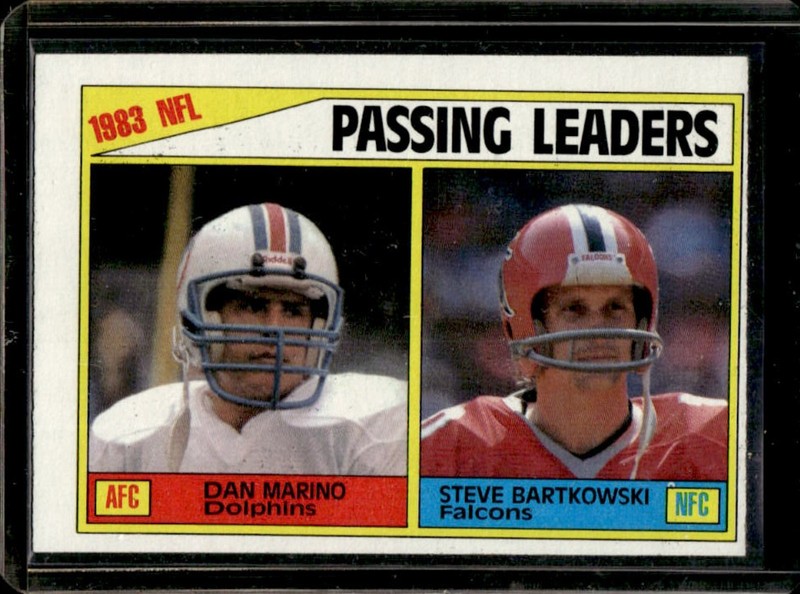 1984 Topps 1983 Passing Leaders Dan Marino Steve Bartkowski #202 Falcons