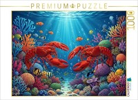 Calvendo Puzzle Two Lobsters Among Colorful Corals In The Sea | 1000 Pieces, Fin