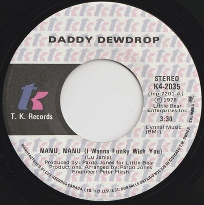 Daddy Dewdrop - Nanu, Nanu (I Wanna Funky Wich You), 7'', (Vinyl)