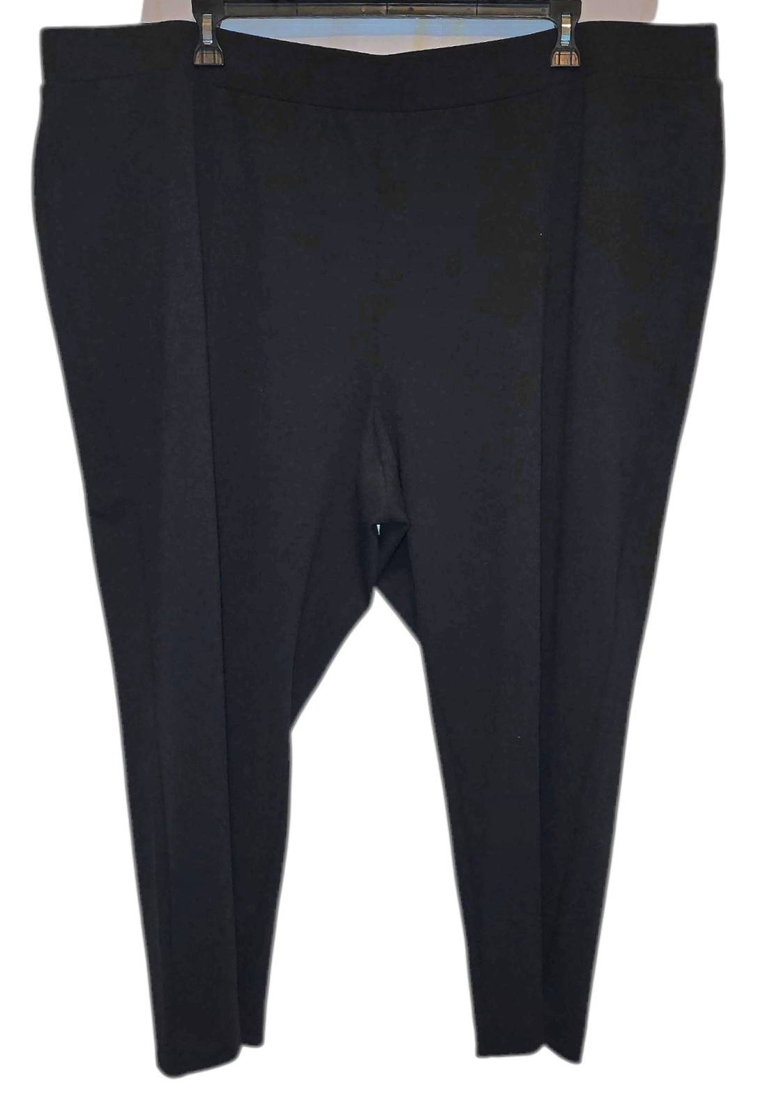 Catherines Solid Black Stretchy Pull On Dress Pan… - image 2